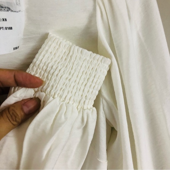 NWT KEEPSAKE the label white secure blouse, cinched waist,puffy sleeves women XS - Picture 8 of 13